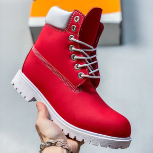 Botas de Tobillo de Cuero de Lujo para Hombre, Diseño de Alta Gama, Impermeables, con Cordones, Estilo Workwear, para Exteriores y Uso Casual - Product Image 1
