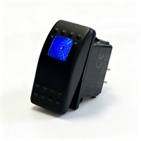 Interrupteur à bascule SPST 3 broches ON-OFF avec LED simple blanche, rouge ou bleue en option, 12-24V DC 20A 10A pour bateaux marins et VR