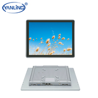 Panel PC Industrial Táctil Capacitivo de Aluminio y Acero de 15 Pulgadas Sin Ventilador, Intel Celeron J1900, VGA, HD, MI, 2 LAN, RS232/485 para Control de Acceso