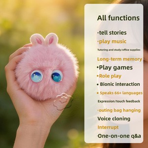Giocattolo di Peluche Interattivo con IA |   Coniglio Parlante Intelligente in 66 Lingue |   Compagno Elettronico per Bambini con Funzione di Racconto Storie e Controllo Vocale - Product Image 4