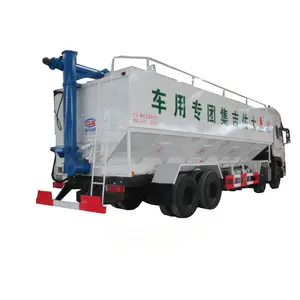 Dongfeng 12 wheeler 8x4 alimentación bin auger granelero aves de corral camión alimentación distribuidores camión