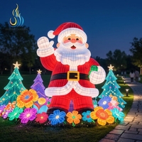 Große, maßgefertigte, wasserdichte Weihnachtsmann-Seidenlaterne für Stadtlaternenfeste und öffentliche Plätze