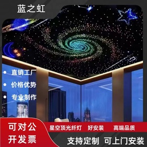 Blue <b>Rainbow</b> Starry Sky Ceiling Led Fiber Optic <b>Lights</b> 1.0mm European Plug For Home Bedroom Living Room - Product Image 3