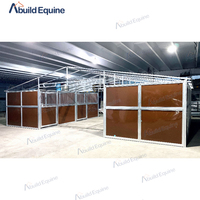 Porte battante en acier galvanisé, panneau de toit de stalles, écuries portables, box à chevaux temporaires pour la ferme