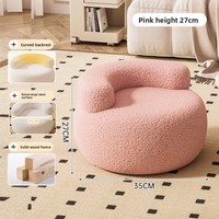 Nordischer Creme-Samt Einzelsessel Moderner Lazy Curve U-förmiger Sessel Multifunktional für Wohnzimmer Schlafzimmer Esszimmer