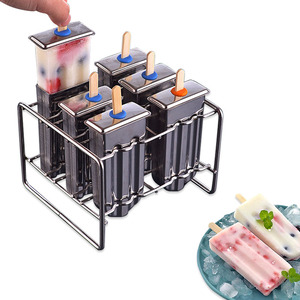 Khuôn Kem Popsicle Lolly Khuôn Thép Không Gỉ <span class=keywords><strong>Ice</strong></span> Cube Khay Pan Dụng Cụ Nhà Bếp Tự Làm - Product Image 1