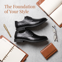 Chaussures habillées classiques pour hommes en cuir véritable avec doublure en cuir véritable, à lacets, pour le bureau et les occasions formelles