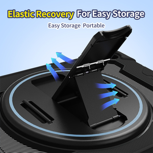 Étui robuste pour <span class=keywords><strong>iPad</strong></span> 10,2 pouces, protection intégrale antichoc, béquille rotative à 360°, sangle de maintien, <span class=keywords><strong>coque</strong></span> de protection anti-chute pour tablette - Product Image 2