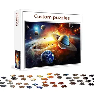 Puzzle Factory Customized Popular Irregular Shape Jigsaw Custom 5000/1000 Special Space Universe Puzzle