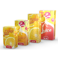 Machine de remplissage entièrement automatique de jus de boîte de carton de papier de 200ml machine de conditionnement mince de boîte de carton de jus de forme