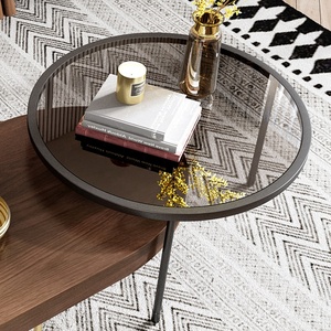Stile asiatico Semplice Design In <span class=keywords><strong>Vetro</strong></span> Moderno <span class=keywords><strong>Tavolino</strong></span> <span class=keywords><strong>Tavolino</strong></span> In <span class=keywords><strong>Legno</strong></span> Con Oro Gambe In Metallo - Product Image 5