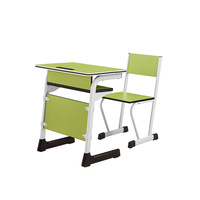 Nouveau modèle de bureau et chaise pliables durables pour élèves du primaire, ensemble d'étude confortable en métal pour enfants, design moderne