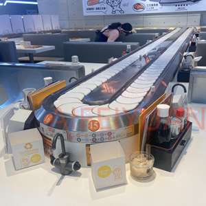 Ticari paslanmaz çelik dönen suşi konveyör bant küçük sıcak tencere masası restoran kendinden-servis ekipmanı için - Product Image 3