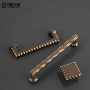 Wholesale Price 96mm Gold Cabinet Handle Pull Hardware Brass Plated Tray Handle