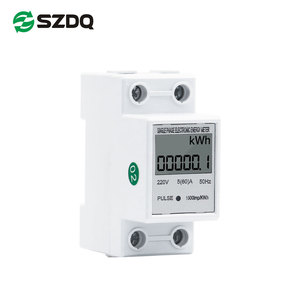 ZDS-201 60A Din Rail một pha hai <span class=keywords><strong>d</strong></span>ây LCD kỹ thuật số Đồng hồ điện với độ chính xác an toàn 1.0% kWh AC 220V 50Hz - Product Image 1