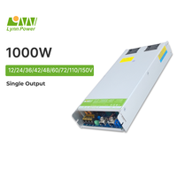 Alimentation à découpage industrielle LYNN GLE-1000S-110V à sortie unique 110V 9.1A 1000W avec refroidissement par ventilateur et efficacité de 91% pour machines