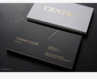 Cartes de visite en carton texturé, impression de logo en relief, cartes de visite personnalisées, papier de luxe, cartes de visite avec logo en feuille d'or, cartes de remerciement