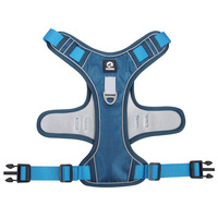 Gilet en laisse pour chien en nylon avec sangle de poitrine réfléchissante Harnais pour grand chien avec corde de maintien à la main Antidéflagrant pour grands chiens