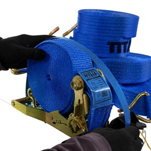 Correa de Amarre Provina de 38 mm, Azul, Poliéster Premium de Alta Resistencia, Hebilla de Acero, Multiusos para Transporte - Product Image 2