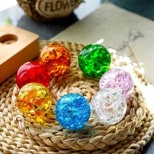 Modern Minimalist Style Cracked <b>Crystal</b> Ball <b>Set</b> with Wooden Base for Meditation & Feng Shui Home Decor - Product Image 1