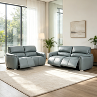 Modernes Komfortables Power Zero Wall Relaxsofa-Set Wohnzimmer Heimeinrichtungs-Set mit Elektrischer Verstellung Echtleder-Couch