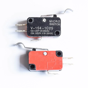 Microinterruttore corsa 15A finecorsa V-151-1C25 / <span class=keywords><strong>152</strong></span> / 153 / 154 / 155 / 156 pulsante SPDT rullo momentaneo manico lungo - Product Image 5
