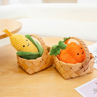Vente en gros d'usine, coton PP, 10-17 cm, poupées mignonnes pour machine à griffes, ornements, simulation de légumes, jouets en peluche