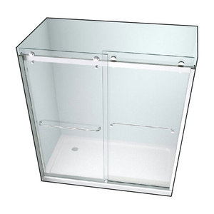 SUMI-puerta de ducha deslizante de vidrio templado, sistema de puerta de ducha sin marco, <span class=keywords><strong>mampara</strong></span> de ducha - Product Image 6