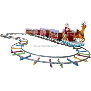 Theme Park Christmas Games Electric Christmas Kids Santa Track Train Ride For Sale