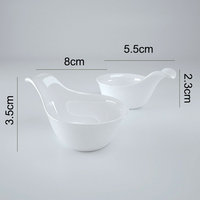 En gros, Petits bols de service en porcelaine et céramique pour sauce soja, assiettes à condiments pour la cuisine domestique