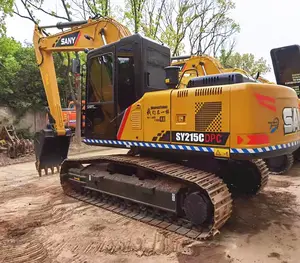 Máquinas de construção SANY SY215C escavadeira hidráulica de segunda mão em bom estado