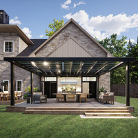 Pergola bioclimatique solaire photovoltaïque YOUYA de qualité supérieure, pare-soleil rétractable, moteur électrique, aluminium, écologique