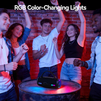 SING-E ZQS-L37 Mini haut-parleur karaoké portable multifonctionnel, portable, avec lumière RGB colorée, sans fil