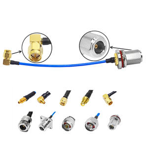 SMA mâle Angle droit vers N Type de cloison femelle étanche pour assemblage de câble d'extension semi-flexible RG402 - Product Image 1