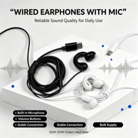 Écouteurs intra-auriculaires filaires HiFi de haute qualité avec microphone intégré, suppression du bruit, pour jeux vidéo
