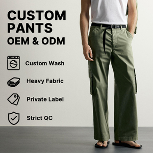 <span class=keywords><strong>Pantaloni</strong></span> Tattici Casual da Uomo Hudao Nuovo Stile, Verdi, Gamba Dritta, Cargo <span class=keywords><strong>con</strong></span> Tasche a Patta, <span class=keywords><strong>Pantaloni</strong></span> da Lavoro in Tela Utility - Product Image 1