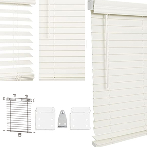 Tende a Rullo in Finto <span class=keywords><strong>Legno</strong></span> PVC con Controllo Manuale Senza Cavi, 2 Pollici, Colore Bianco, per Interni - Product Image 6