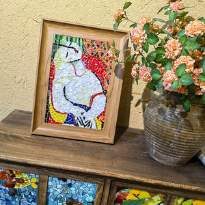 Puzzle mosaïque fait main DIY, série de peintures mondiales célèbres, emballage en boîte rectangulaire blanche, ornements faits maison, cadre photo A4 à suspendre - Product Image 4