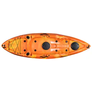 Canoë en plastique pour une personne fabriqué en Chine, kayak de pêche professionnel, kayak de sécurité en plastique LLDPE