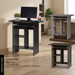 Solid Office Computer Table JPS SU711 Modern Luxury Wood Particle Board <b>Storage</b> High Durability Design for Living Room Entry - Product Image 2