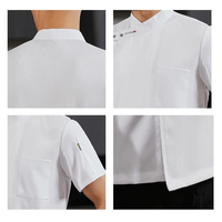 Vêtements de cuisine pour le service de restauration, veste de cuisinier de restaurant, chemise en maille respirante pour boulangerie, uniforme de chef de restauration, salopette de serveur