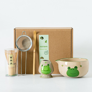 Ensemble de 5 pièces en céramique de style moderne et simple, peint à la main, motif fraise, origine Dehua, pour le thé – Vente chaude - Product Image 6
