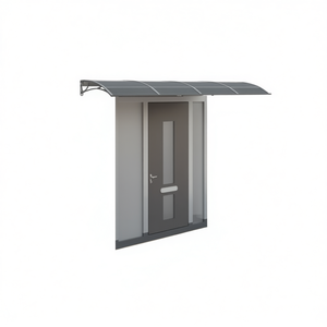 Toldo para Puerta de Policarbonato Gris, Diseño Contemporáneo y Duradero para Protección de Entrada - Product Image 1