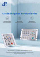 Teclado de Quiosco de Pago Interior Programable de Acero Inoxidable con Clasificación IP65, Compatible con Braille ADA/DDA, Navegación por Audio y SDK