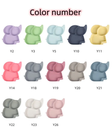 Vaisselle en forme d'éléphant pour enfants, tapis de plaque d'aspiration alimentaire, ensemble d'alimentation en Silicone, bol pour bébé, ensemble d'alimentation