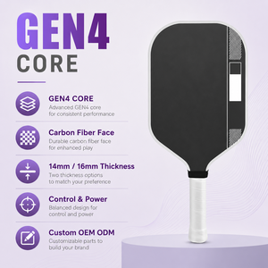 ไม้พายพิคเคิลบอลแบบกำหนดเอง ทำจากคาร์บอนไฟเบอร์ พร้อมโลโก้ OEM ขึ้นรูปด้วยความร้อน ได้รับการรับรองจาก USAPA ทนทานและกันน้ำ แกนโฟม - Product Image 6