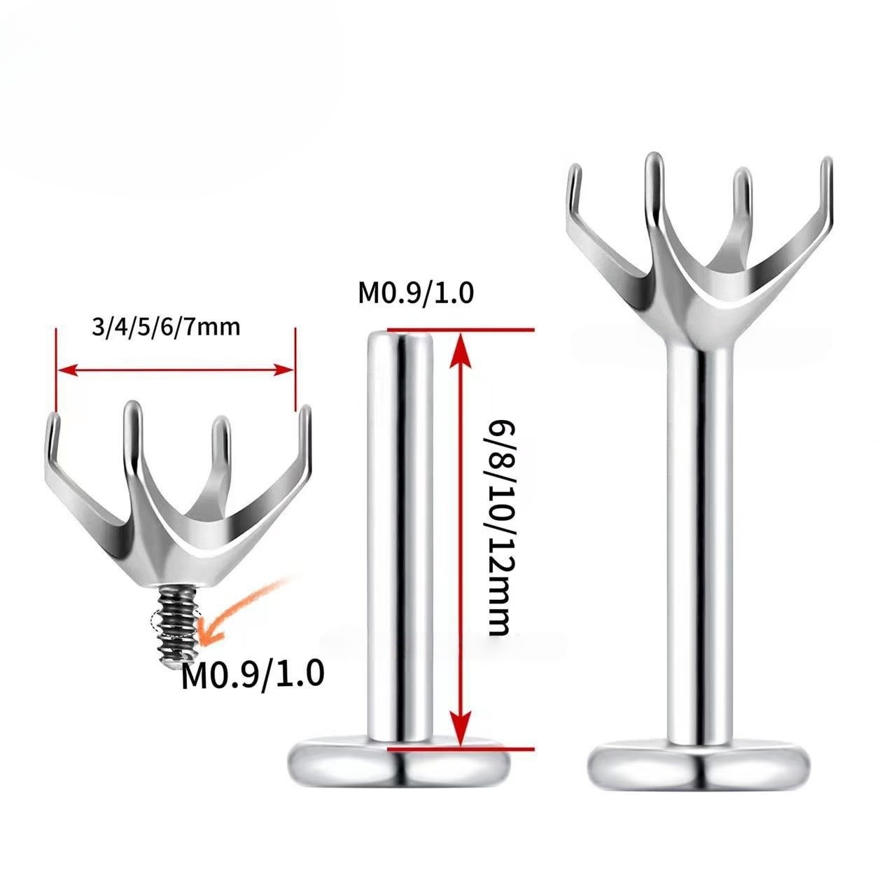 Dent M0.9 * griffe en zircon de 3 mm