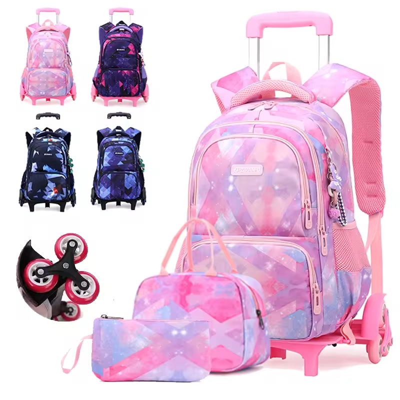 Durable Spacious Custom all trolley school bags for girls Alibaba