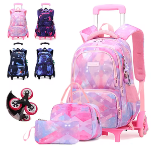 Nouvelle mode Sacs d'école <span class=keywords><strong>à</strong></span> <span class=keywords><strong>roulettes</strong></span> avec logo personnalisé pour enfants Lot de 3 sacs <span class=keywords><strong>à</strong></span> dos roulants de haute qualité pour étudiants du primaire pour garçons et filles - Product Image 1