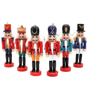 Ourwarm 6 Pcs Xmas Indoor Decoration Christmas Classic Soldier <b>Nutcracker</b> Plastic Doll Set Eco-Friendly Modern Glossy Finish - Product Image 3